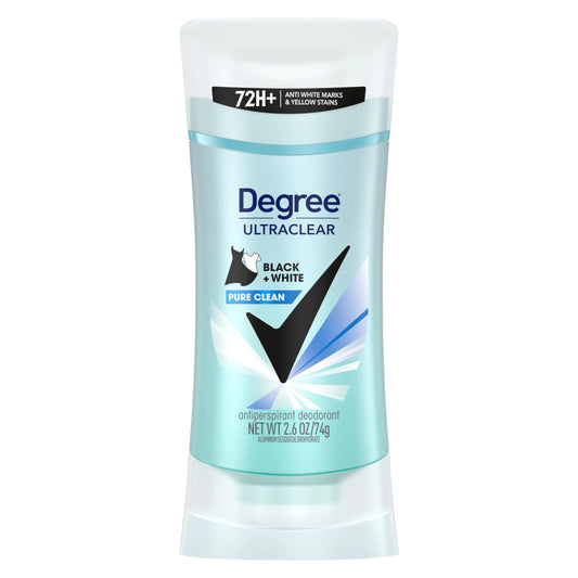 Degree UltraClear Black+White Pure Clean Antiperspirant Deodorant Stick, 2.6 oz (Pack of 12) Beauty and Personal Care Degree
