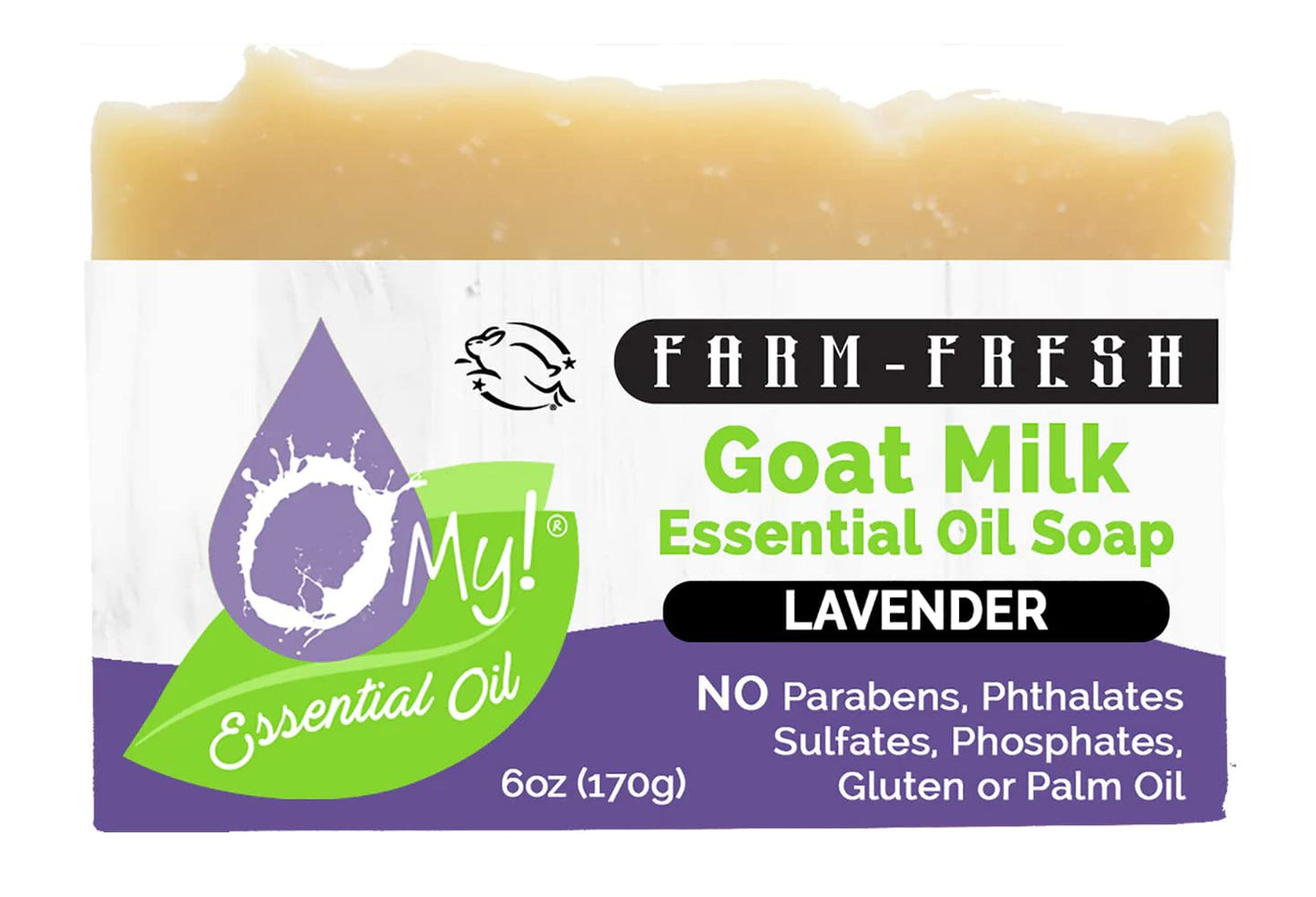 O My! Goat Milk Essential Oil Soap Bar | Made with Farm-Fresh Goat Milk | 100% Pure Essential Oils | Free of Parabens | Handcrafted in USA Beauty & Personal Care O My!