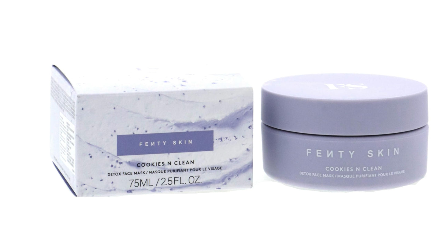 Fenty Skin Cookies N Clean Whipped Clay Pore Detox Face Mask with Salicylic Acid + Charcoal 2.5 oz/ 75 mL Beauty & Personal Care Fenty Skin