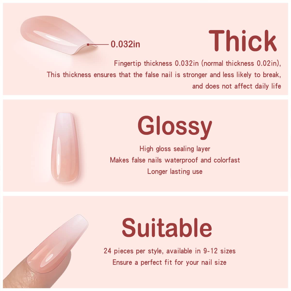 Yivaiks 24 Pcs Advanced Hand Made Customization Press on Nails, Luxurious Rhinestone Design Ballerina Fake Nails?Perfect Accessory for Banquets Beauty & Personal Care Yivaiks