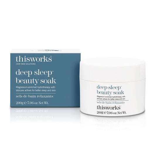This Works Deep Sleep Beauty Bath Soak 200g - Luxury Bath Salts with Muscle Soothing Minerals Magnesium and Zinc, with Vitamin E for Brighter Skin Beauty and Personal Care THISWORKS