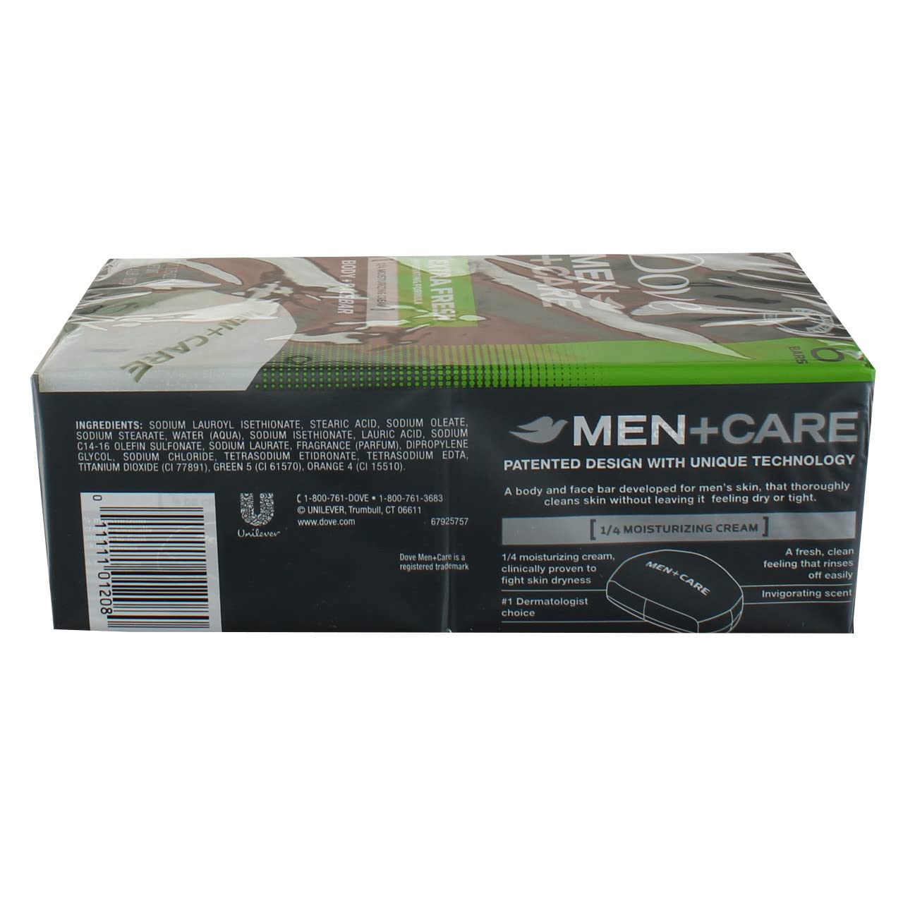 Dove Men+Care Body & Face Bars, Extra Fresh, 4.25 oz bars, 6 ea (Pack of 3) Beauty & Personal Care Dove