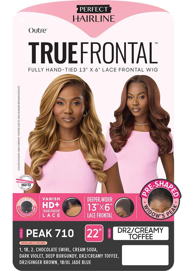 Outre Lace Front Wig - Perfect Hair Line 13X6 - True Frontal - Peak 710 (OFF BLACK 1B)