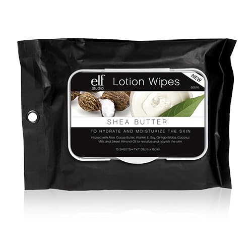 e.l.f. Lotion Wipes, Shea Butter, 15 Count Beauty & Personal Care e.l.f.