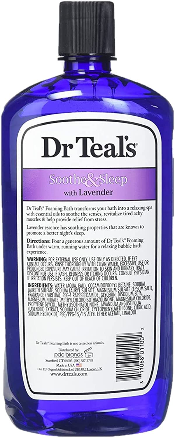 Dr. Teal's Foaming Bath Variety Gift Set (2 Pack, 34oz Ea.) - Soothe & Sleep Lavender, Glow & Radiance Vitamin C and Citrus - Essential Oils Blended Beauty and Personal Care Dr Teal's