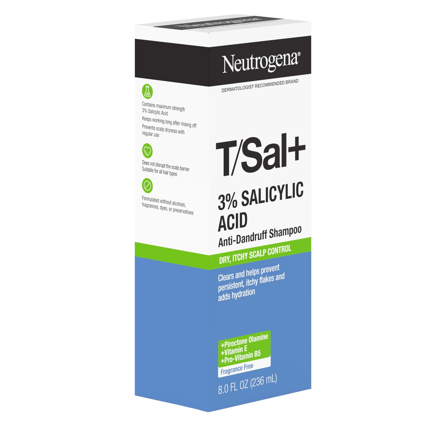 Neutrogena T/Sal+ Anti-Dandruff Shampoo with 3% Salicylic Acid, Clears Persistent Itchy Flakes and Adds Hydration to Scalp. With Piroctone Olamine Beauty & Personal Care Neutrogena