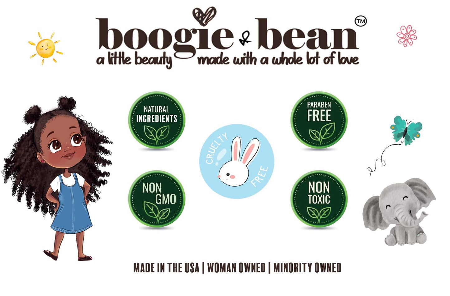 Boogie and Bean Hair Styling Creme or Pomade for Thick and Curly Hair Kids with Locs, Curls, Twists & Braids, Made with Natural Oils like Coconut Beauty & Personal Care Boogie and Bean