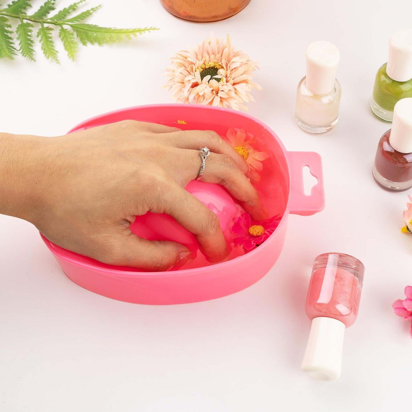 Framendino, 2 Pack Nail Soak Tray Manicure Bowl Soaker Bowls Red Beauty & Personal Care Framendino