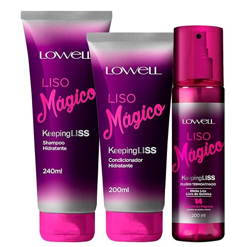 Lowell Liso Mágico Kit Shampoo + Conditioner + Fluid Thermo Activated Beauty & Personal Care Lowell