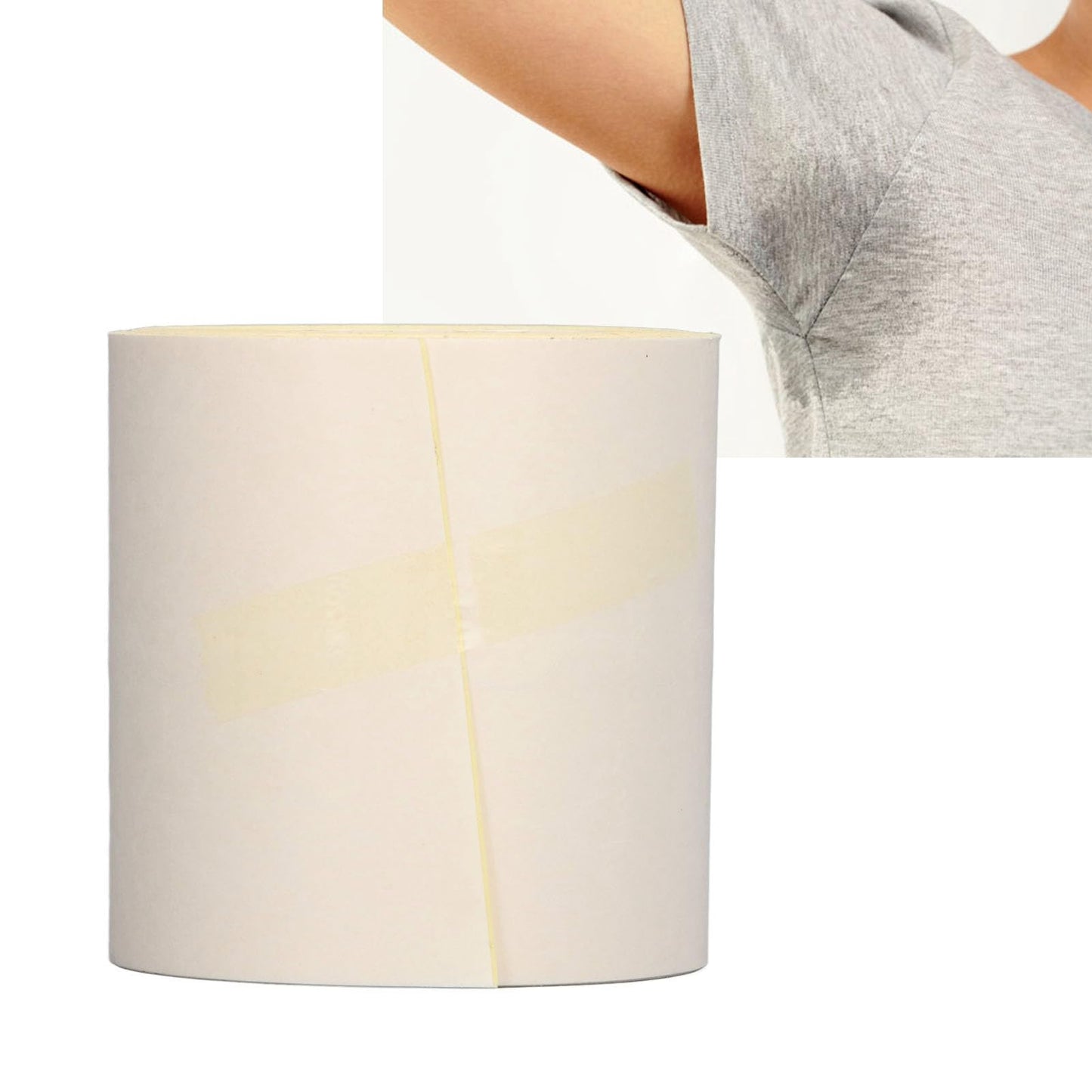 MOUMOUTEN Underarm Sweat Roll, Transparent and Invisible Armpit Sweat Pads, Cuttable and Adhesive Sweat Prevention Pads Safe and Skin Friendly Beauty and Personal Care MOUMOUTEN