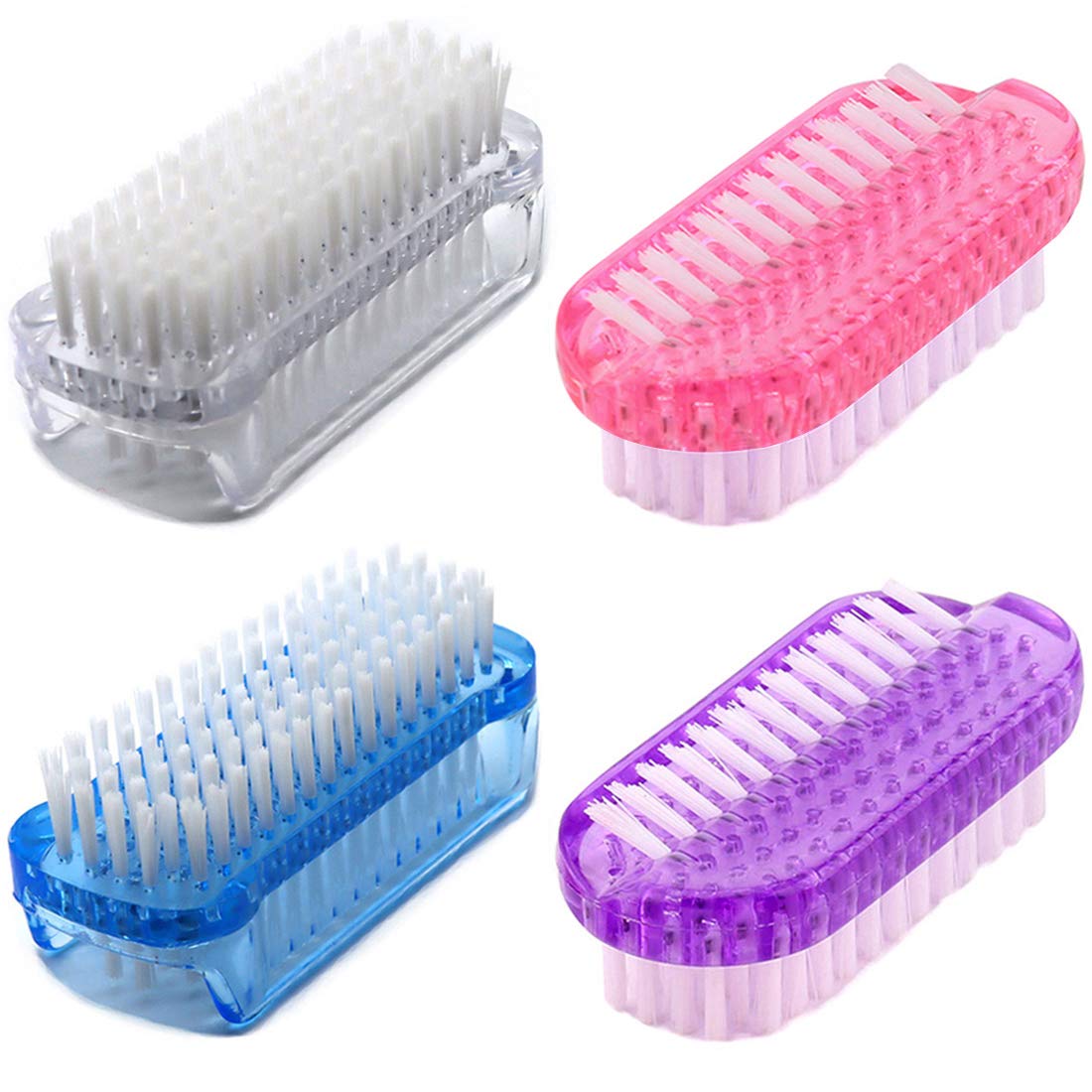Xjinmin Nail Brush Two Sided Fingernail Scrub Brush Hand Cleaning Brushes Soft Stiff Bristles Nails Toes scrubber for Men Women Kids,4 PCS Beauty & Personal Care Xjinmin