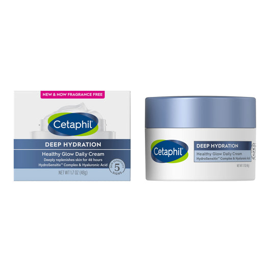 Cetaphil Deep Hydration Healthy Glow Daily Face Cream, 1.7 oz, 48 Hour Dry Skin Face Moisturizer for Sensitive Skin, With Hyaluronic Acid, Vitamin E Beauty & Personal Care Cetaphil