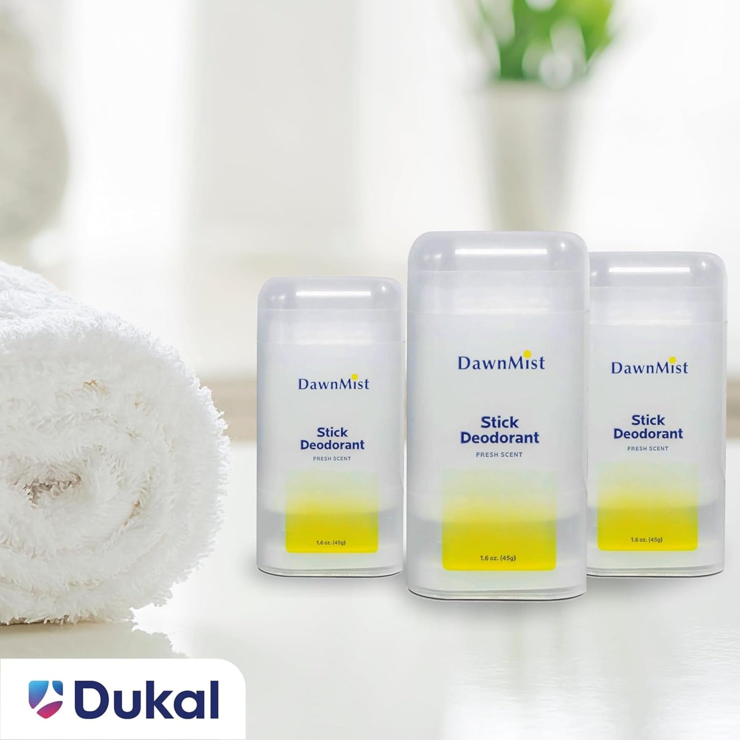 Dukal DawnMist Stick Deodorant, Fresh Scent, 1.6 oz. - Bulk Case of 144 - Long-Lasting Odor Protection for Travel, Hospitality, and Everyday Use Beauty and Personal Care DawnMist