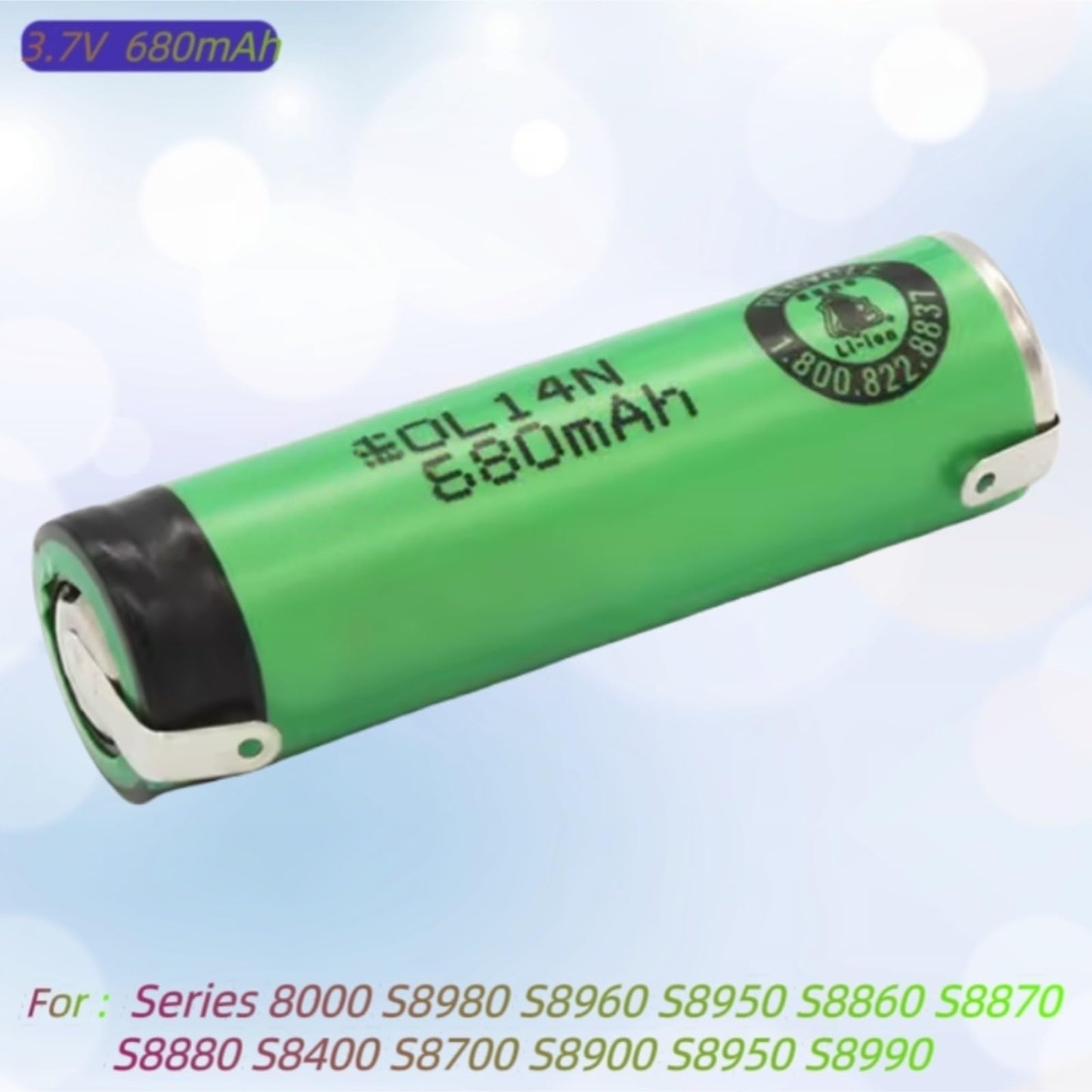 Orfdcnhlkc Electric Shaver 3.7v 680mAh Lithium Battery. Compatible with Philips 8000, S8980, S8960, S8950, S8860, S8870 Beauty and Personal Care Orfdcnhlkc
