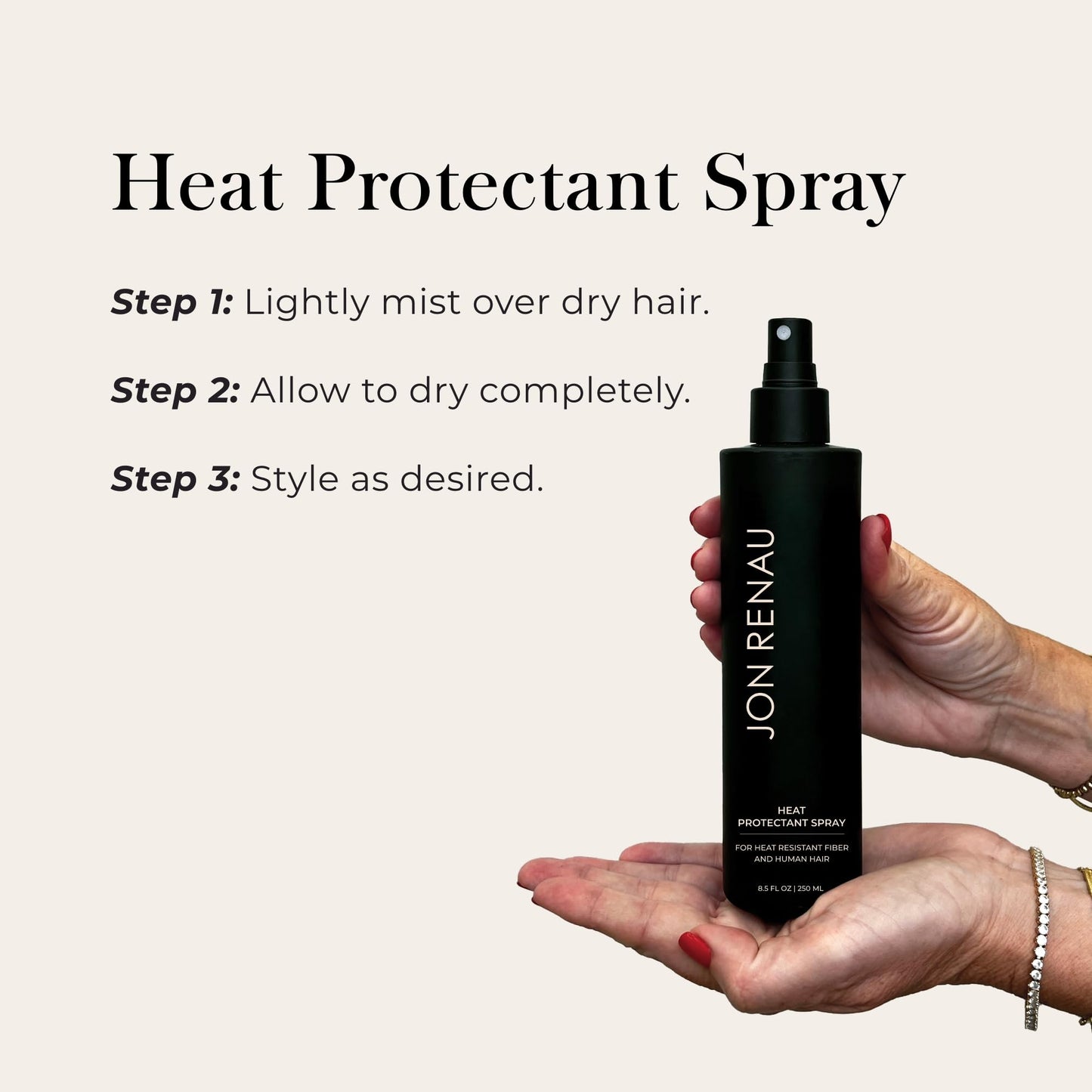 Jon Renau Heat Protectant Spray, Heat Activated Wig Spray for Human and Heat-Friendly Synthetic Hair, Non Stick Thermal Styling Support for Heat Beauty & Personal Care Jon Renau