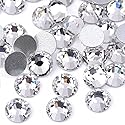 qiipii 400pcs SS30 Crystal White Nail Flatback Rhinestones Bulk Nail Art 6.1mm Round Glass Gems Beads Stones Diamonds for Eye Makeup Nail Decoration Beauty & Personal Care qiipii