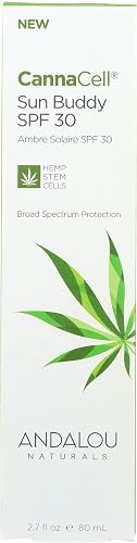 Andalou Naturals Face Sunscreen, CannaCell Sun Buddy SPF 30 with Hemp Stem Cells, Moisturizing Facial Lotion, Broad Spectrum Protection with Non-Nano Beauty & Personal Care Andalou Naturals