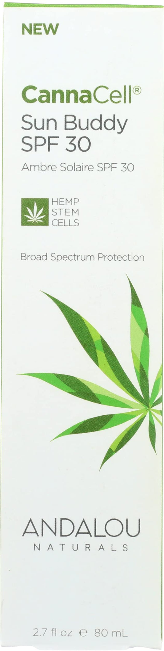 Andalou Naturals Face Sunscreen, CannaCell Sun Buddy SPF 30 with Hemp Stem Cells, Moisturizing Facial Lotion, Broad Spectrum Protection with Non-Nano Beauty & Personal Care Andalou Naturals