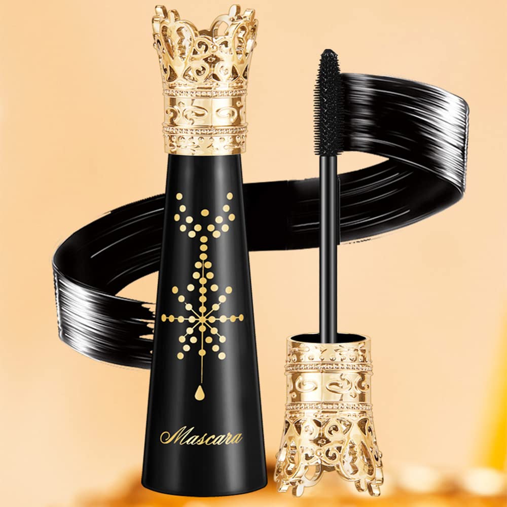 4D Silk Fiber Lash Mascara Waterproof, Liquid Lash Extension Crown Mascara Black Volume and Length, Long Lasting, Thickening & Lengthening, All Day Beauty & Personal Care KlsyChry