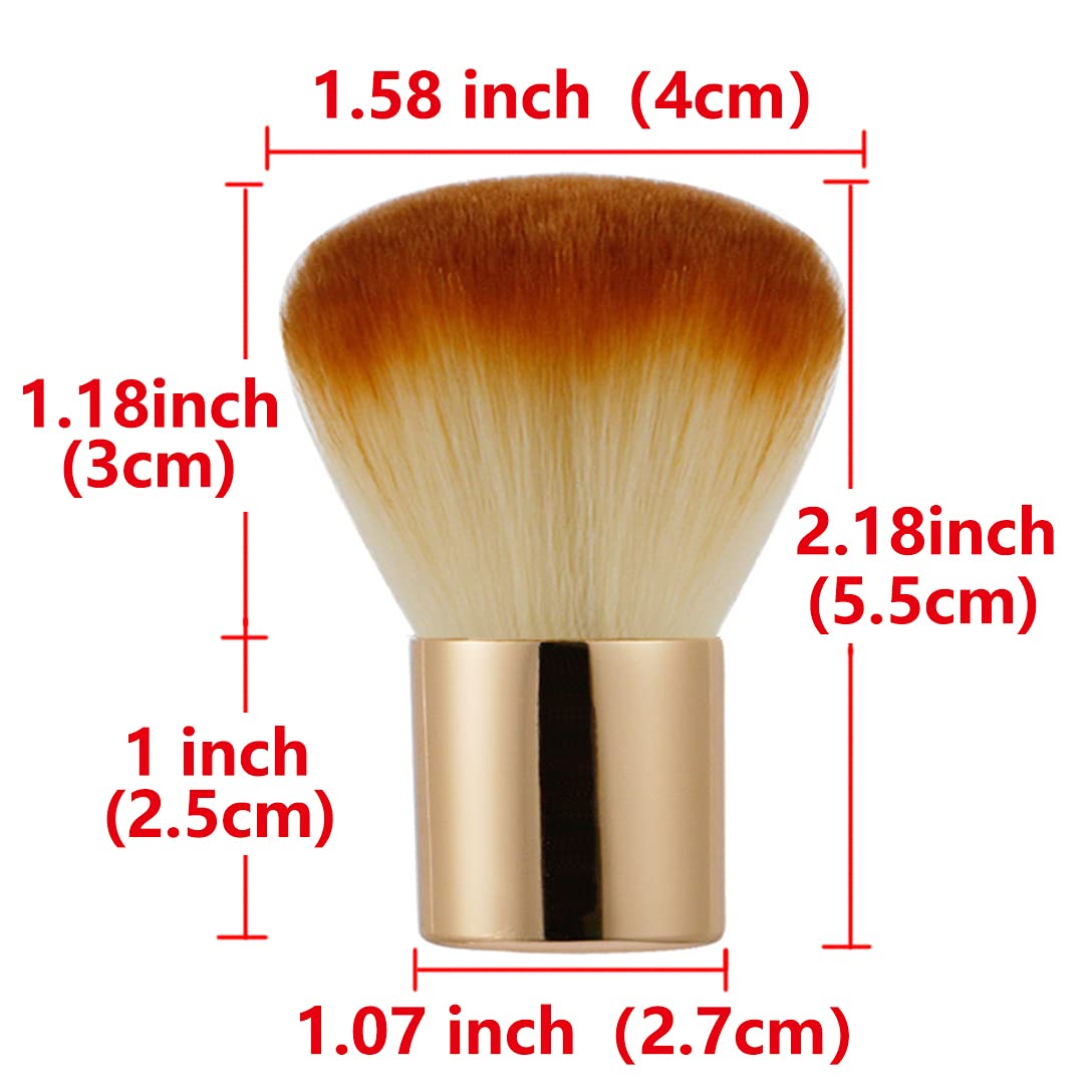 2 Pieces Kabuki Brushes Powder Brush Blush Brush Foundation Brush Bronzer Brush Face Blender Brush Mineral Blending Buffing Concealer Brush Beauty & Personal Care RN BEAUTY