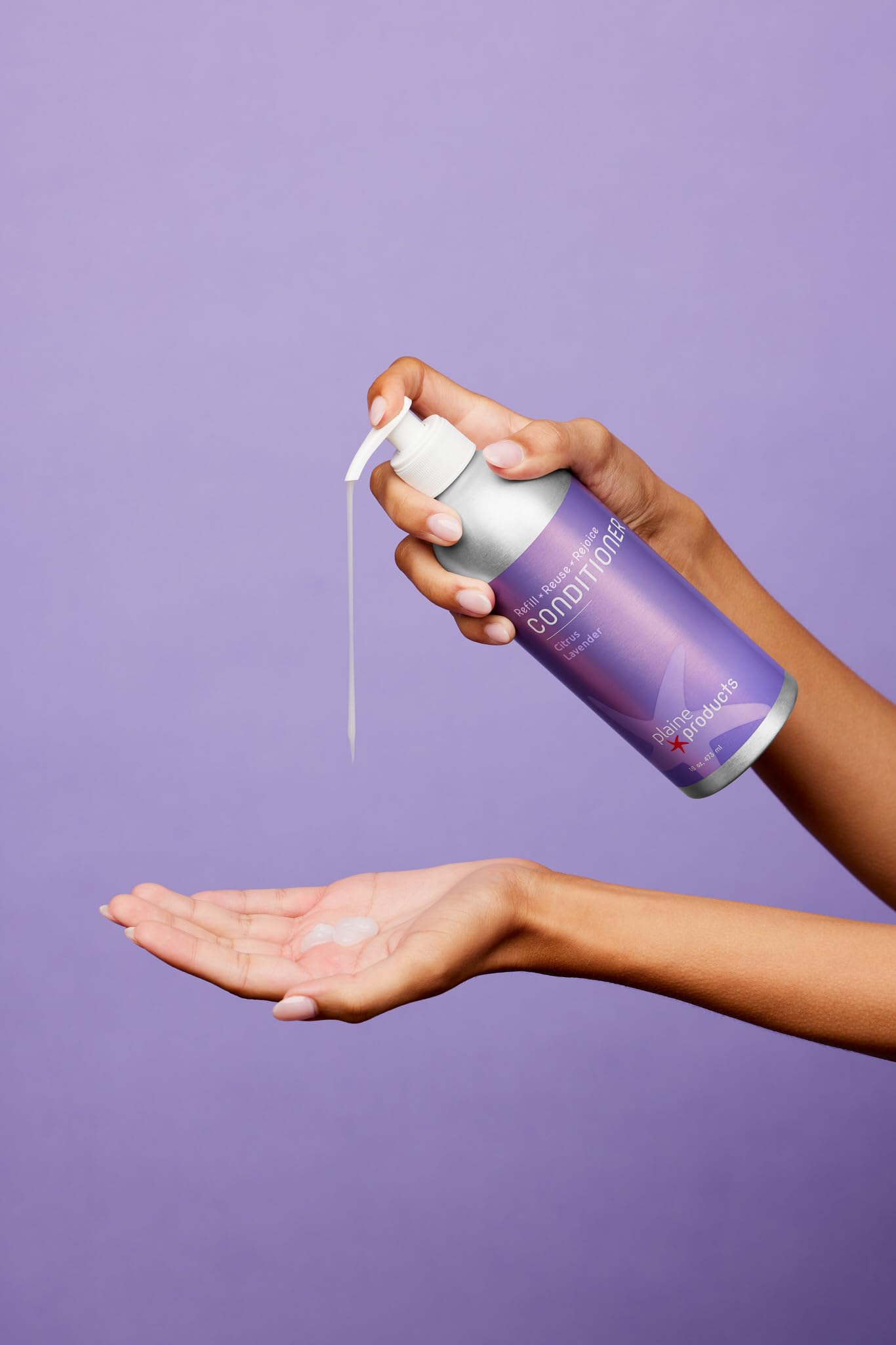 Plaine Products Eco-Friendly Shampoo and Conditioner - Citrus Lavender - Sulfate/Paraben/Phthalate Free, 16oz (Refillable Aluminum Bottles with Pumps) Beauty & Personal Care Plaine Products