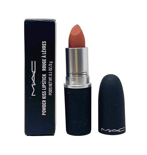 MAC Cosmetics Powder Kiss Lipstick - 314 Mull It Over (Dirty peach) .10 Oz / 3g Beauty & Personal Care MAC