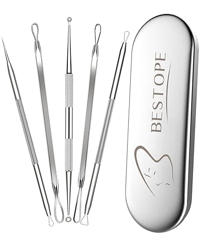BESTOPE Blackhead Remover Blackhead Removal Pimple Comedone Extractor Tool - Treatment for Blemish Whitehead Popping Zit Removing with Metal Case Beauty & Personal Care TAYTHI