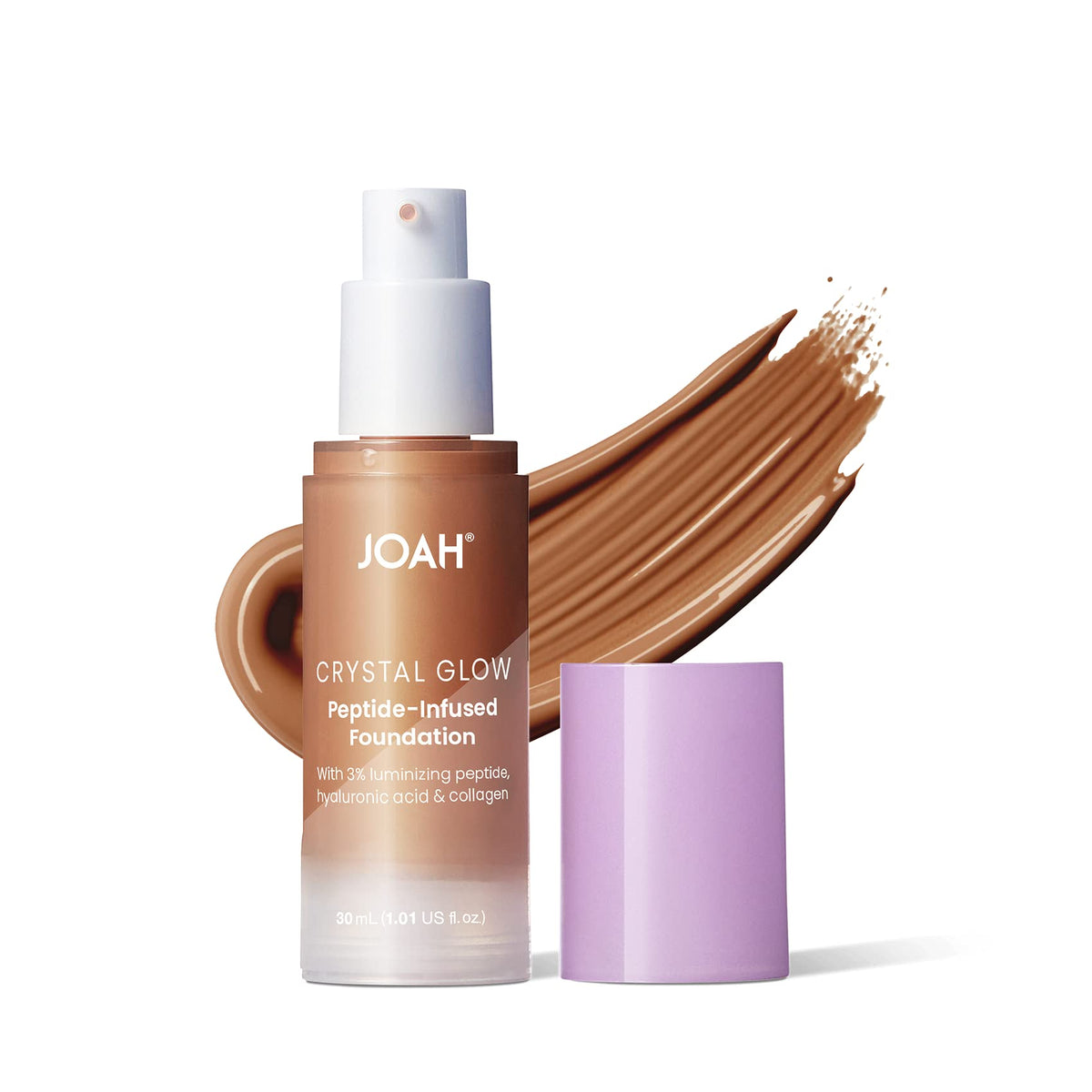 JOAH Peptide Infused Foundation, 2-1 Korean Face Makeup with Blurring Face Primer, Luminizer, Hydration & Skin Defense for a Lightweight Finish,