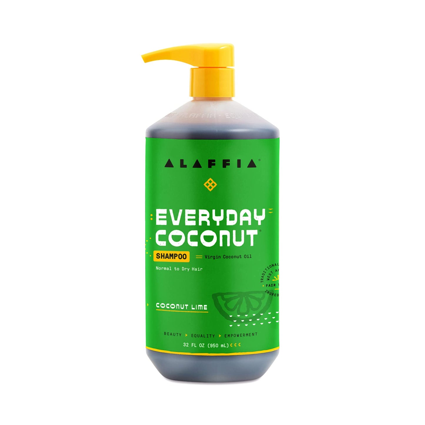 Alaffia EveryDay Coconut Shampoo, Hydrating and Deep Cleansing for Normal to Dry Hair. Made with Fair Trade Coconut Oil and Ginger, Cruelty Free, No Beauty & Personal Care Alaffia