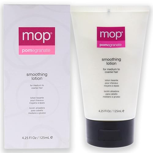 MOP Pomegranate Smoothing Lotion For Medium to Coarse Hair, 4.25 Fl Oz., Heat Protectant, Reduces Frizz for Added Shine Beauty & Personal Care MOP