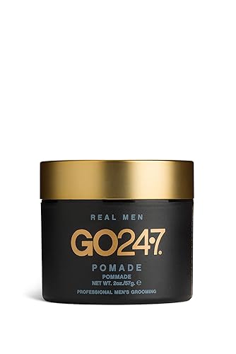 GO247 Pomade - Medium Hold, High Shine Pomade for Men - Water-Activated Formula for Easy Restyling - Controls Frizz & Flyaways - Ideal for Sleek Beauty & Personal Care GO247