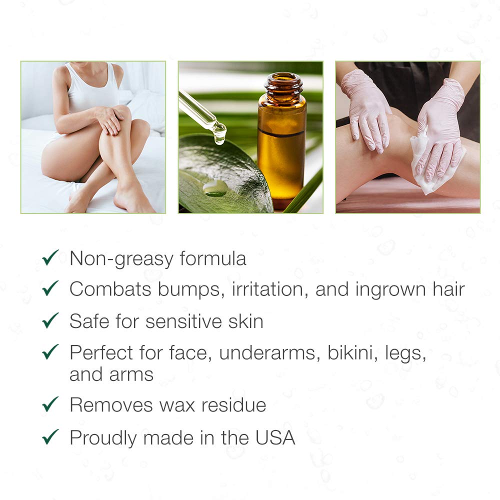 Clean + Easy Post Wax Oil Azulene Waxing Treatment, After Wax Care, 2 oz Beauty and Personal Care Clean + Easy