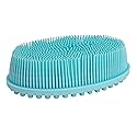 DNC Exfoliating Silicone Body Scrubber Shower Bath Body Brush loofah Easy to Clean, Lathers Well, Eco Friendly, Long Lasting (Blue Beauty & Personal Care DNC