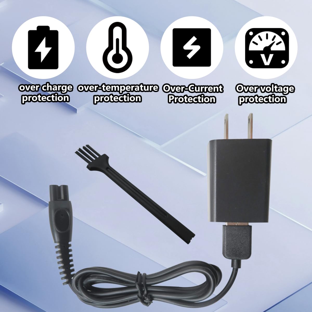 Bryzantine 2 Pcs 5V Charger Replacement Compatible for Philips Shaver Series: S3243/91 S1016/90, Replacement Power Cord for Philips Norelco Shaver Beauty and Personal Care Bryzantine