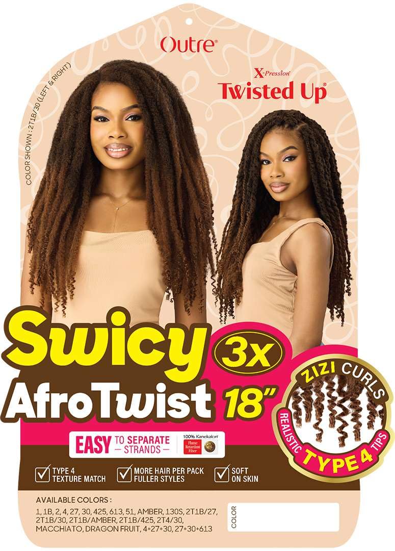 Outre X-Pression Twisted Up - Swicy Afro Twist 18" 3X (1 Pack, STRAWBERRY BLONDE 27 + LIGHT AUBURN 30 + PLATINUM BLONDE 613)