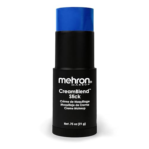 Mehron Makeup CreamBlend Stick | Face Paint, Body Paint, & Foundation Cream Makeup | Perfect for Halloween .75 oz (21 g) (Blue) Beauty & Personal Care Mehron
