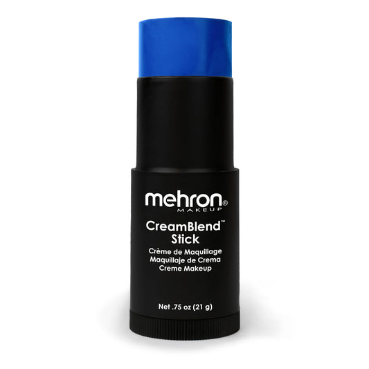 Mehron Makeup CreamBlend Stick | Face Paint, Body Paint, & Foundation Cream Makeup | Perfect for Halloween .75 oz (21 g) (Blue) Beauty & Personal Care Mehron
