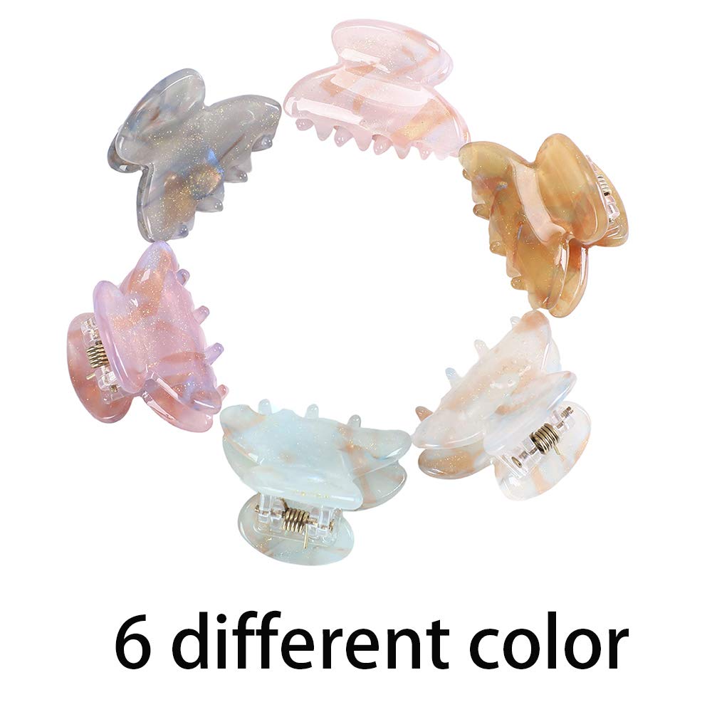 Claw Jaw Clips 12PCS Small for Thin Hair Styling Accessories Classic Clamp for Women Girls (Sequins) Beauty & Personal Care Molans
