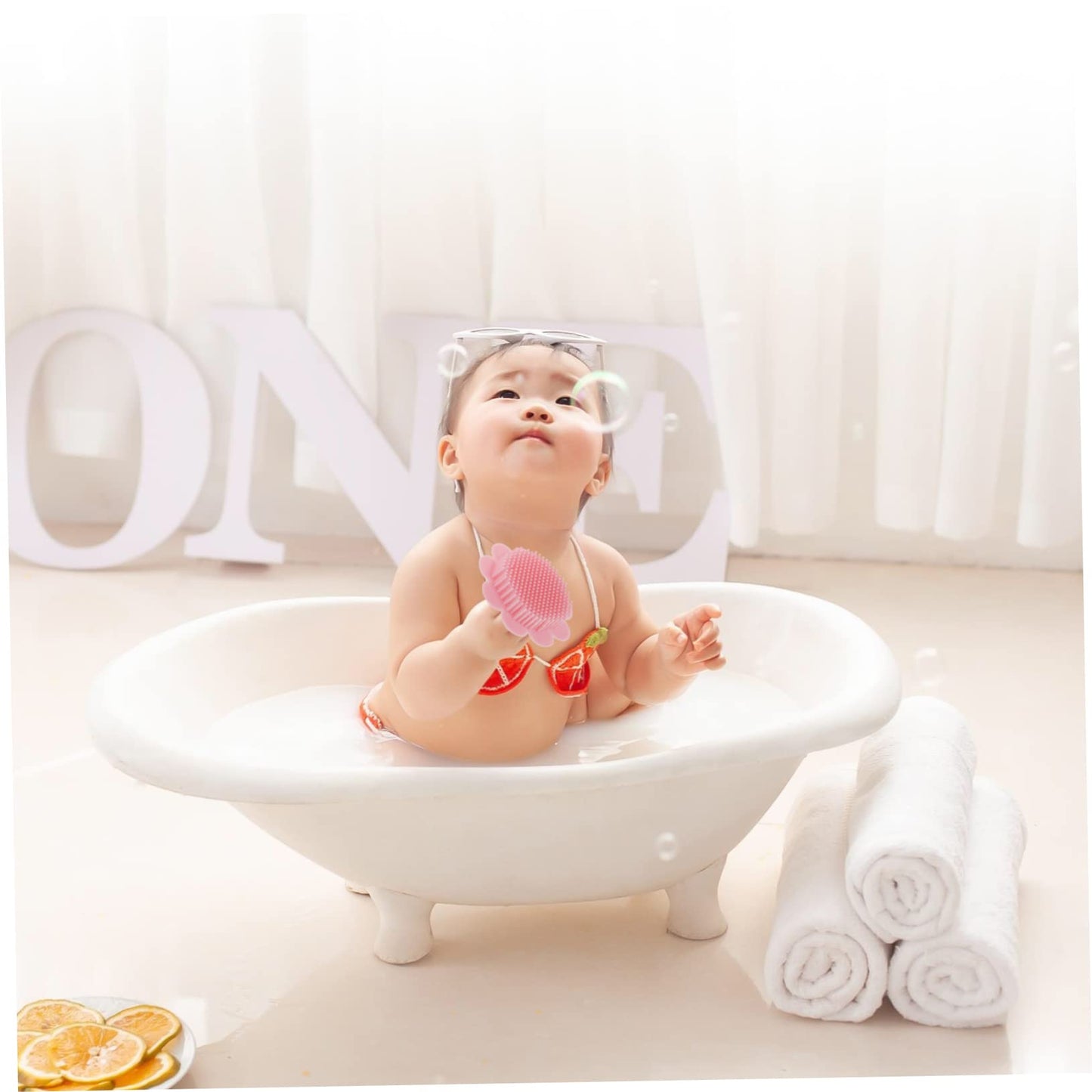 2 pcs Exfoliator Dandruff Head Exfoliation Bathing Silicone Massage Mitt Safe Scrubber Washing All Newborn Manual Hair Skin Bath for Wet Body Beauty and Personal Care DOITOOL