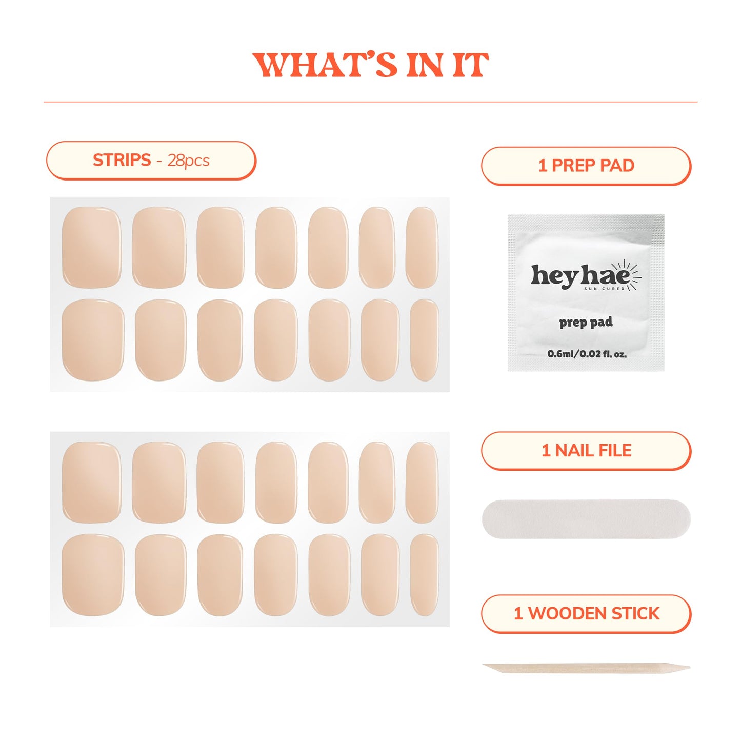 Heyhae Semi Cured Gel Nail Strips | No LED Lamp Needed | Summer, Solid, Blue | Easy Apply & Remove, Salon Quality | Includes 28 Strips, 1 Prep Pads Beauty and Personal Care heyhae
