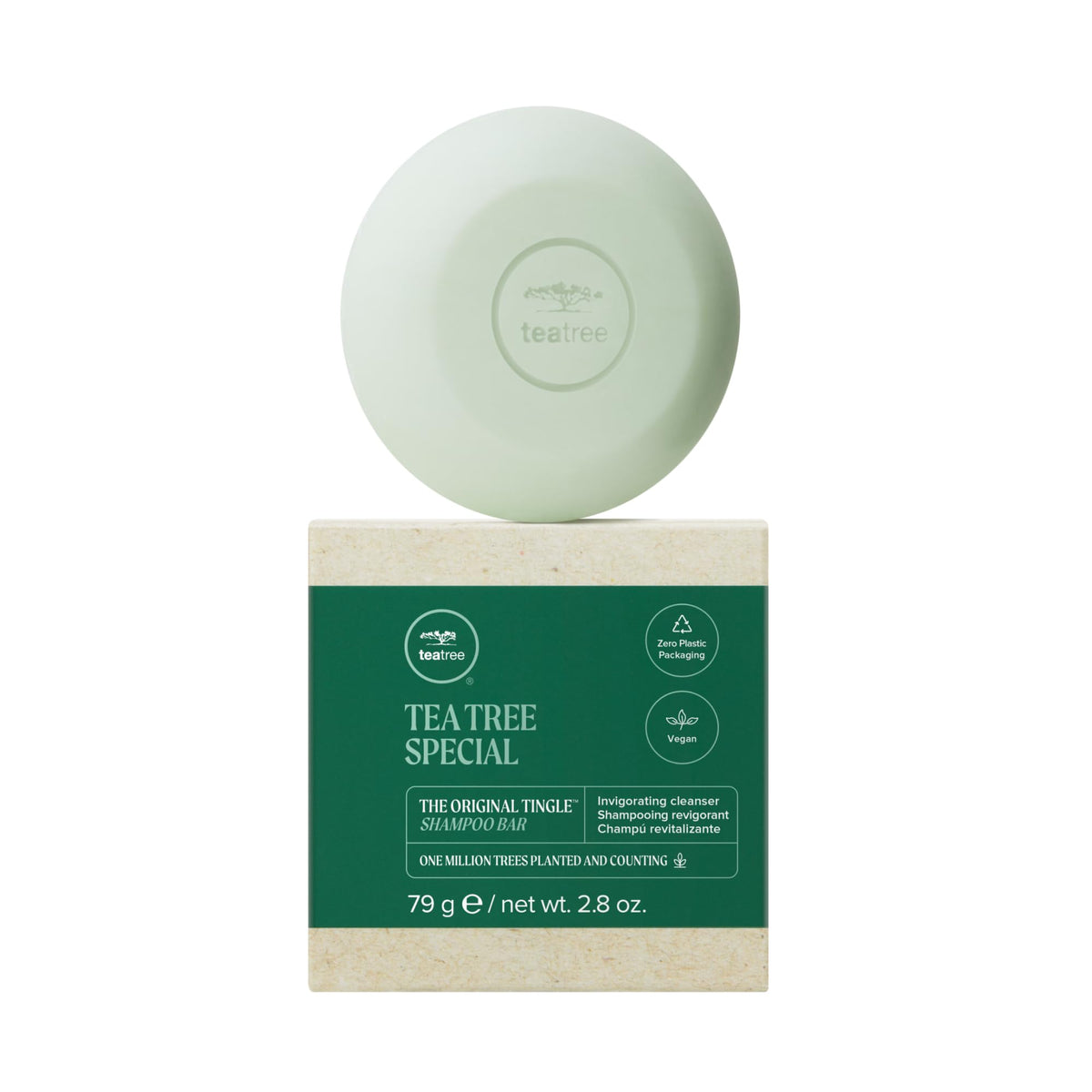 Tea Tree Special Shampoo Bar, Deep Cleans, Refreshes Scalp, Especially Oily Hair, For All Hair Types, 2.8 oz