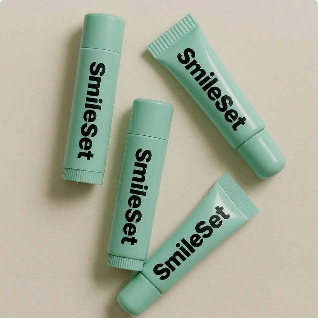 Smile Set Premium Hydrating Lip Balm and Lip Gloss Duo - Moisturizing and Nourishing Lip Care Formula - Pack of 4 Beauty and Personal Care SmileSet