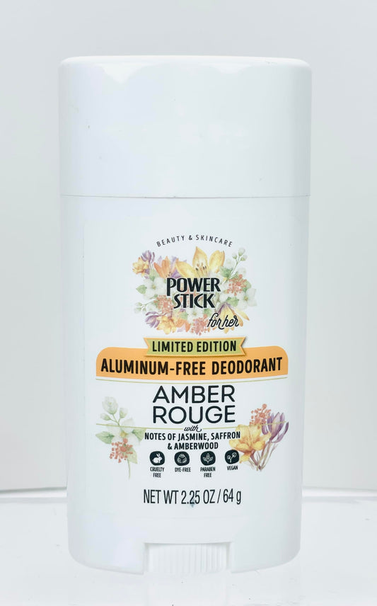 Power Stick for Her Aluminum-Free Deodorant, Amber Rouge, with Notes of Jasmine, Saffron & Amberwood, 2.25 oz Beauty and Personal Care Power Stick