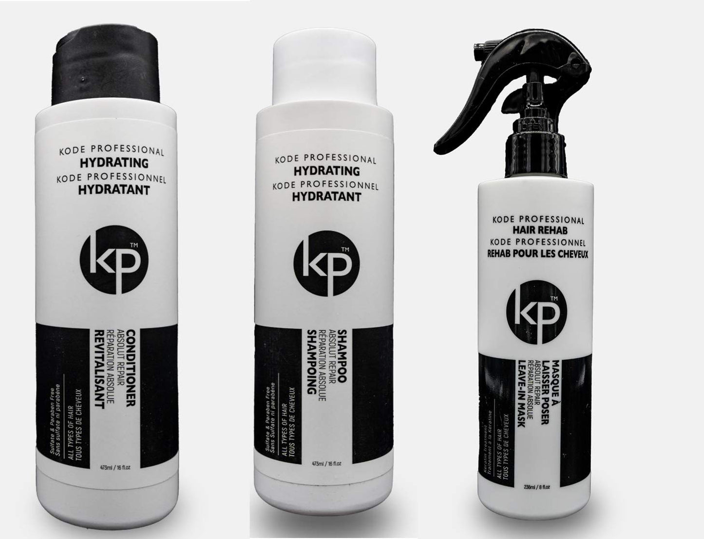 3pc Rehab Bundle: Kode Professional Hydrating Shampoo, Hydrating Conditioner and Hair Rehab Bundles (16oz Rehab) Beauty & Personal Care Belle of Hope Mara Ray