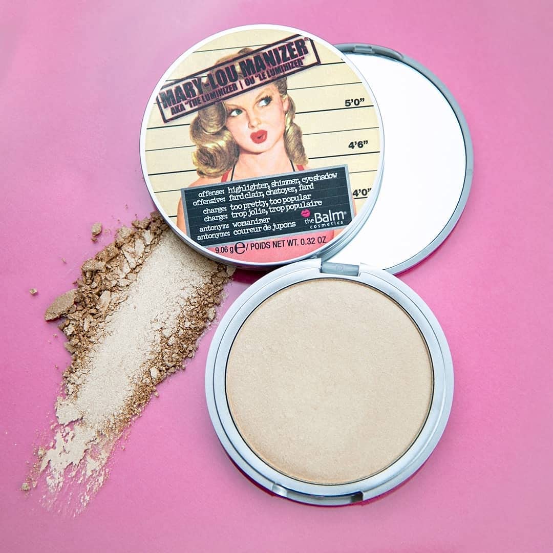 theBalm Mary-Lou Manizer Honey-Hued Luminizer, Highlighter, Shadow & Shimmer, Subtle Glow, 0.1 Ounce (Pack of 1) - Travel Size Beauty & Personal Care theBalm
