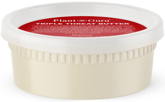 Plant Guru Triple Threat Body Butter 8 oz. - Blend of Shea, Mango & Coconut Oil - 100% Pure Natural Raw Unrefined Moisturizer For Dry Skin, Face Beauty & Personal Care Plant Guru
