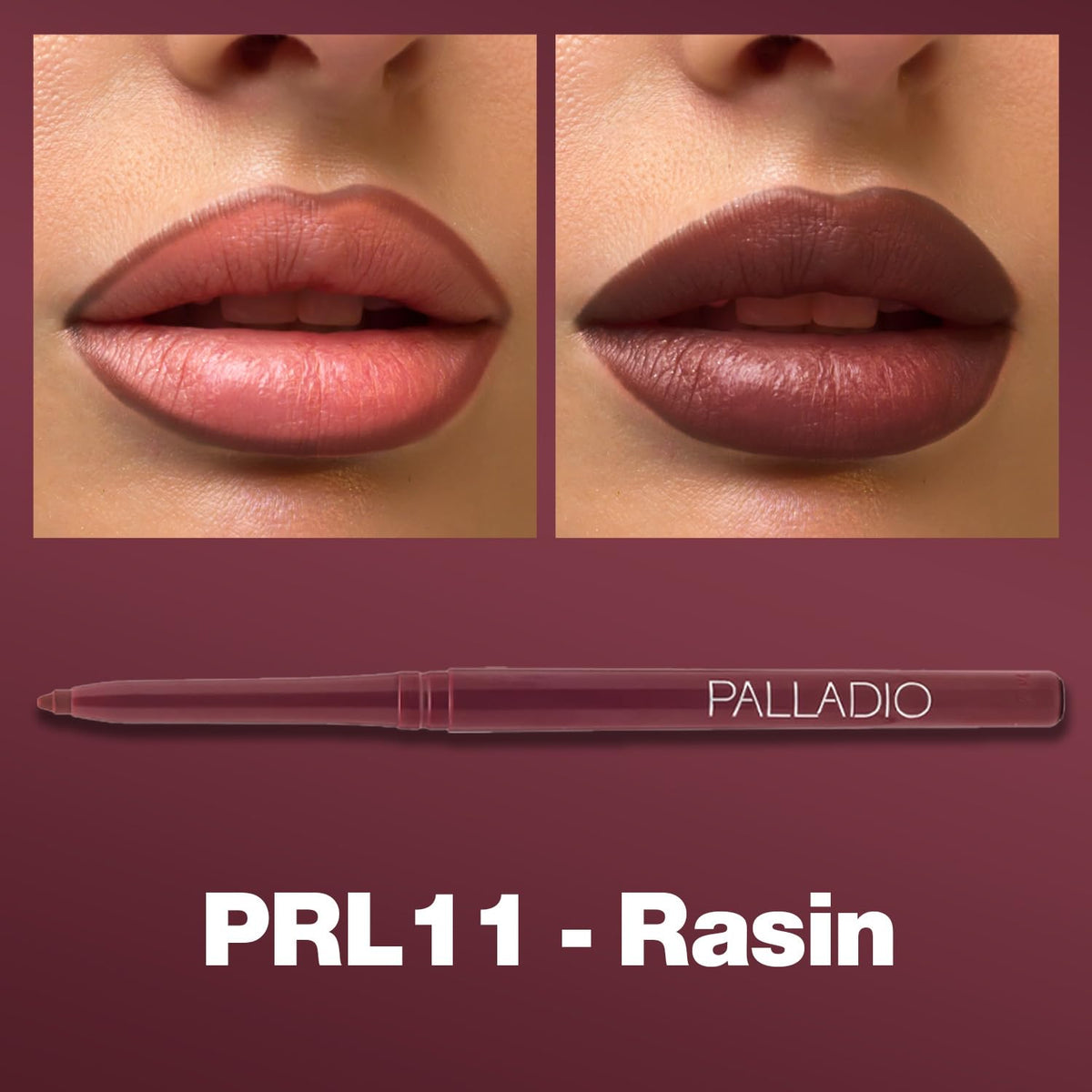 Palladio Retractable Waterproof Lip Liner High Pigmented and Creamy Color Slim Twist Up Smudge Proof Formula with Long Lasting All Day Wear No Beauty & Personal Care Palladio