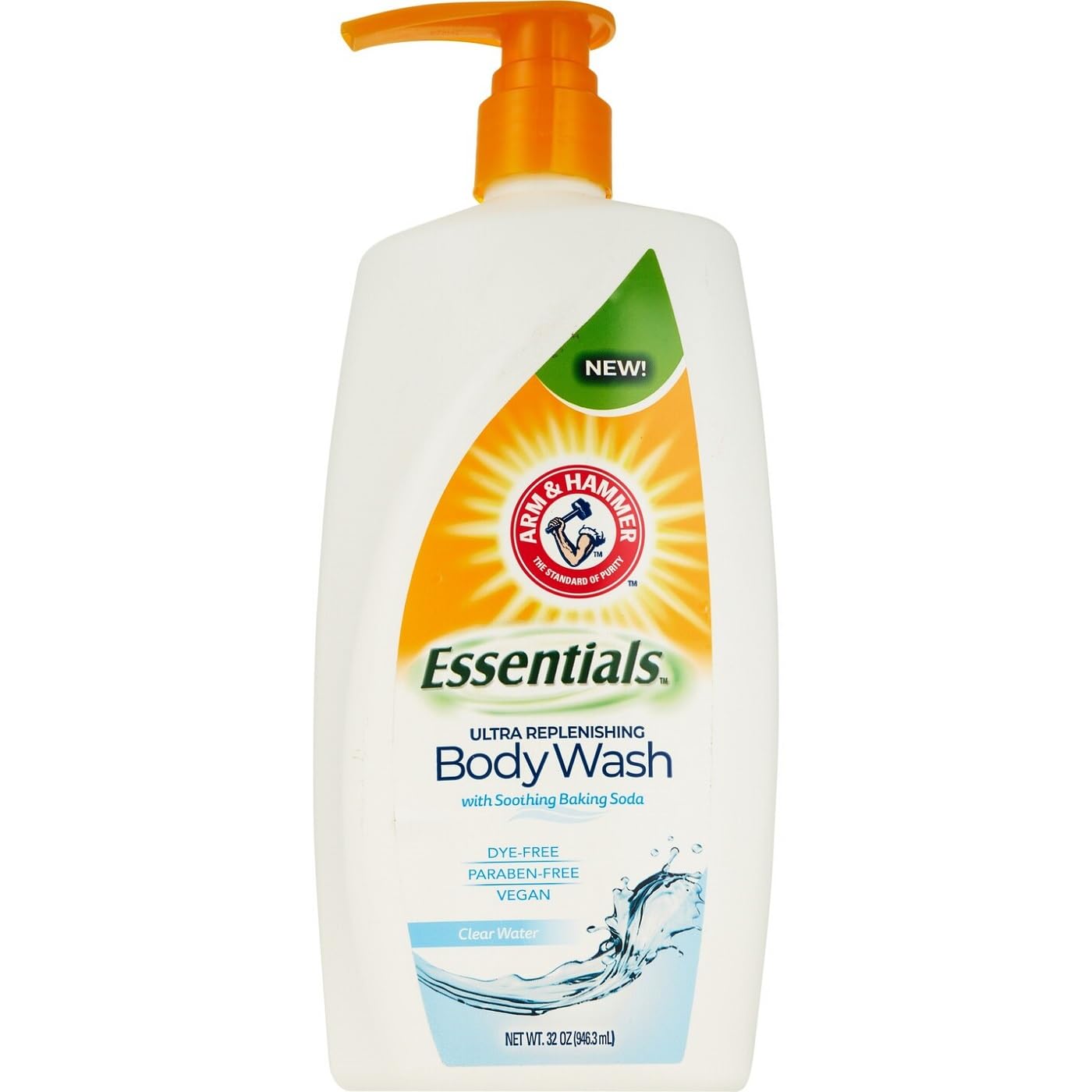 Arm & Hammer Essentials Ultra Replenishing Body Wash, Clear Water, 32 Ounce Beauty & Personal Care Arm & Hammer