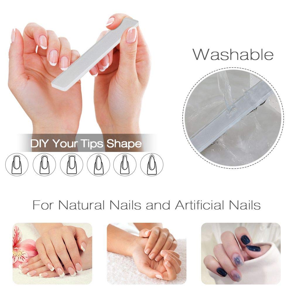 Best Washable Nano Glass Nail File with Case and Chamois Buffer for Nail Wax Cream beUakso Premium Upgrade Nail Buffer and Shine Kit For Natural Beauty & Personal Care beUakso