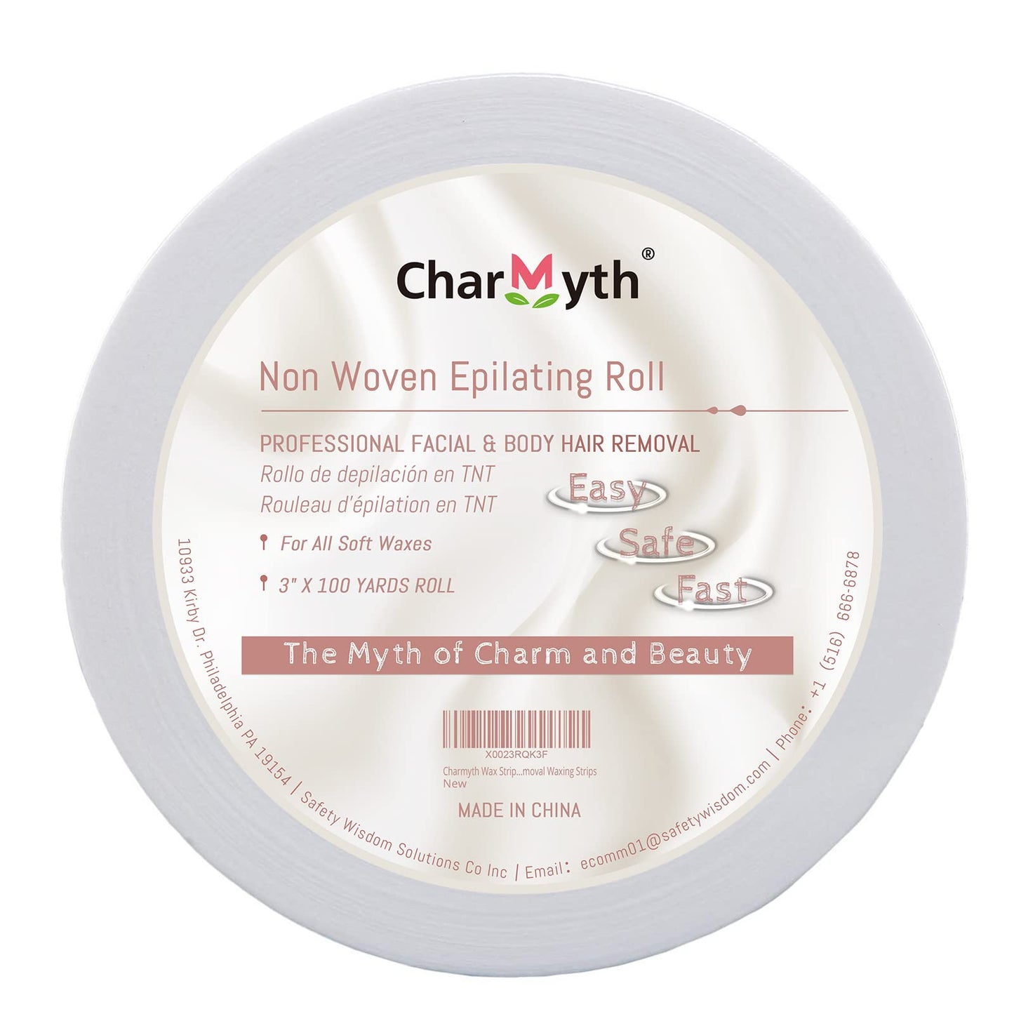 Charmyth Wax Strips Epilating Roll Non Woven Disposable for Body & Face 100 Yard Hair Removal Waxing Strips Beauty & Personal Care Charmyth